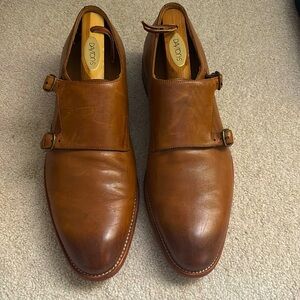 Men’s Joseph Abboud, brown leather dress shoes, size 9